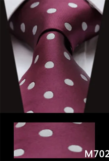3," мужские галстуки, тканые шелковые свадебные галстуки, набор носовых платков# M7, Классические вечерние галстуки - Цвет: M702