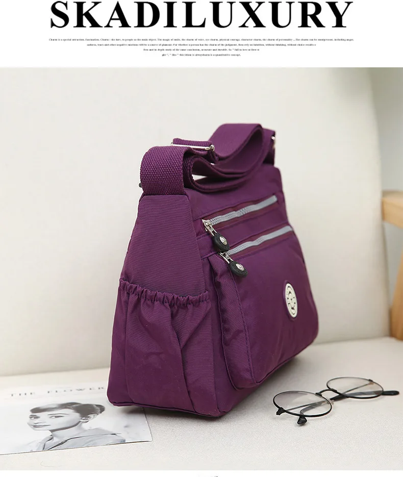 Multi-functional Women's Shoulder Bag Casual Crossbody Bag Nylon Waterproof Women Bolsa Messenger Bag Female Travel coin purse