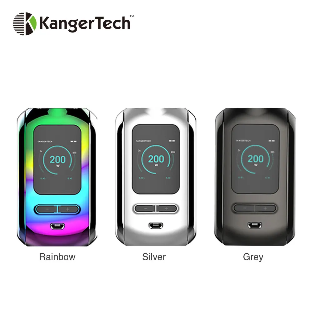 

Original 200W Kangertech Ranger TC Box MOD with VW/TC(Ni/Ti/SS)/M1/M2 Modes No 18650 Battery VS Subox Mini/Drag 2 Ecig Vape Mod