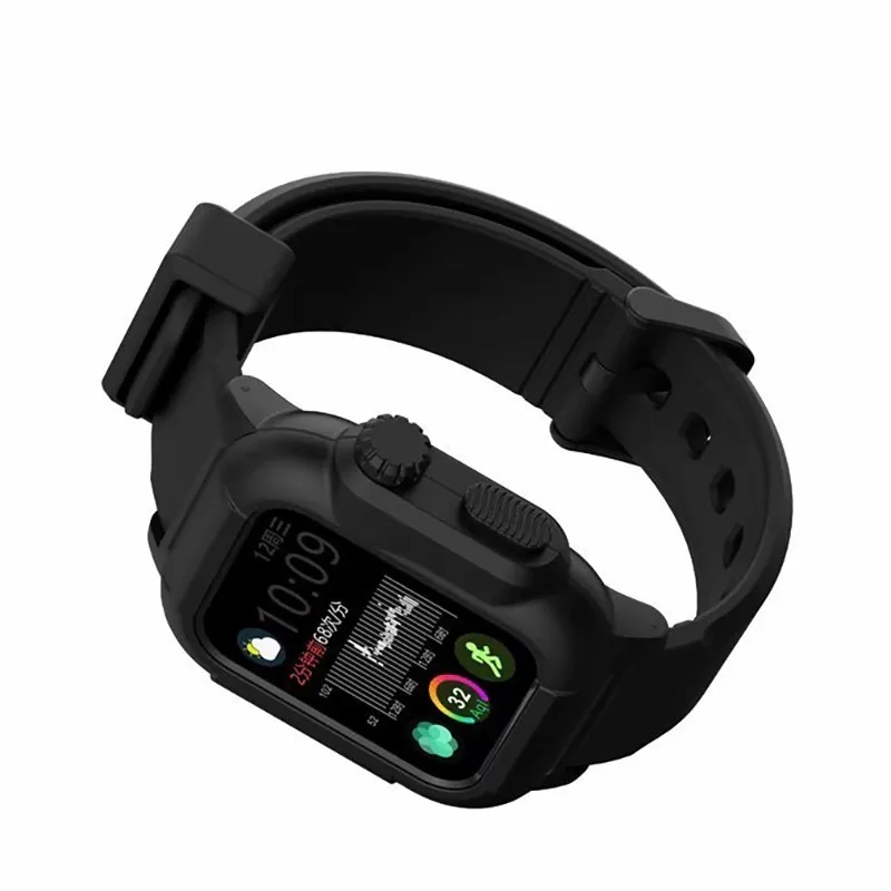 Водостойкий Чехол для Apple Watch band 4 ремешки для часов iwatch 42 мм силиконовый ремешок 44 мм 40 мм pulseira Браслет Смарт-часы аксессуары петля