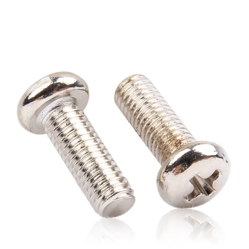 

100pcs/lot Pan head philips machine screw steel nickel plated M1 M1.2 M1.4 M1.6 M1.7 M2 M2.5 M2.6 M3