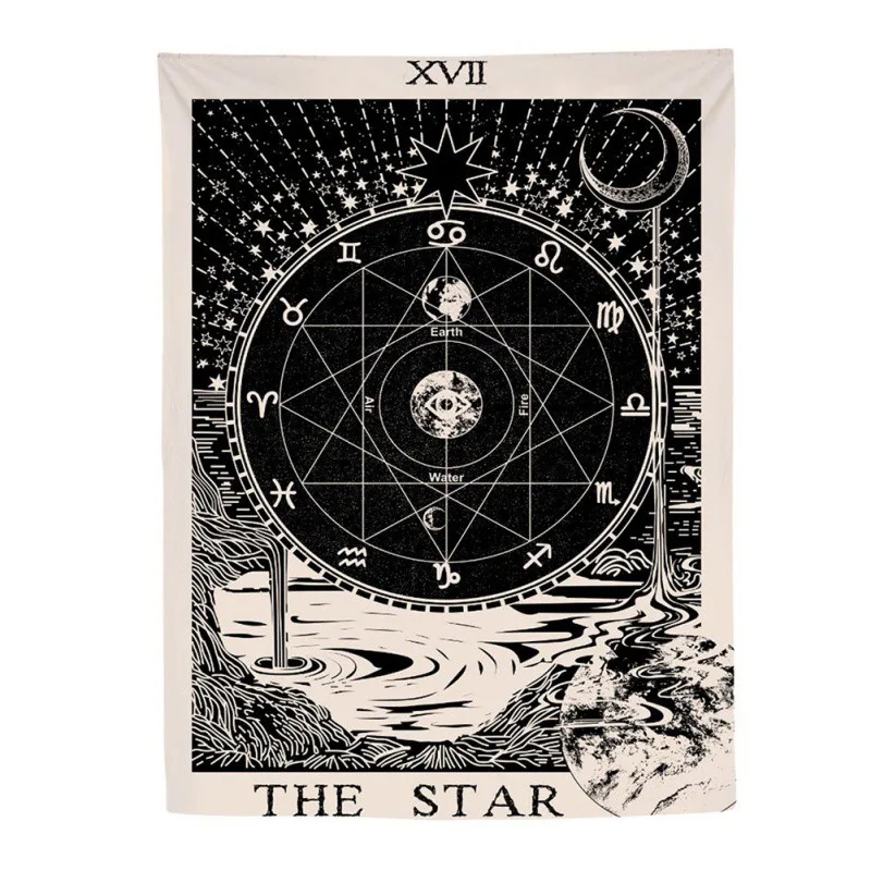 Divination астрологический гобелен крутящаяся подвеска настенный гобелен с мандалой гобелен, ковер одеяло коврик для йоги декоративный гобелен - Цвет: B
