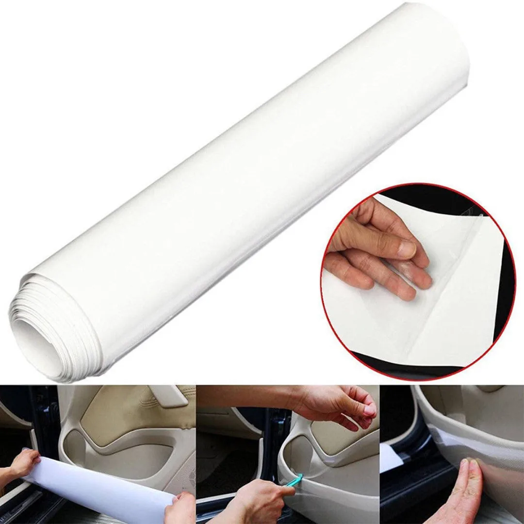 New Arrival 1pc 15*150cm DIY Clear Vinyl Car Door Sill Edge Sticker Anti-Scratch Paint Protect Film