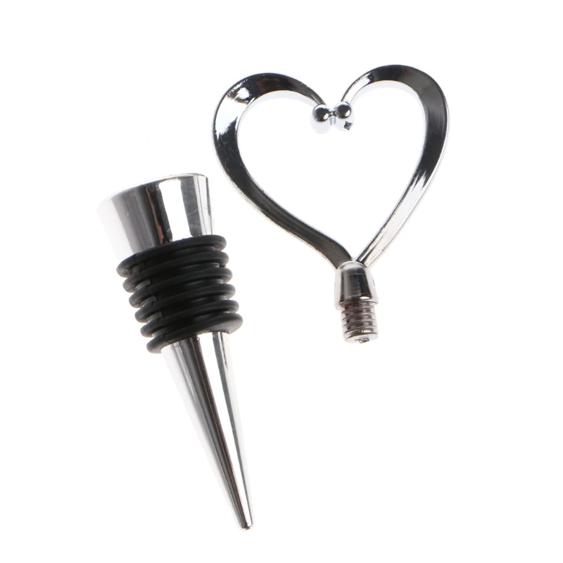 

Elegant Love Heart Shaped Twist Thread Sealed Wine Bottle Stopper For Bar