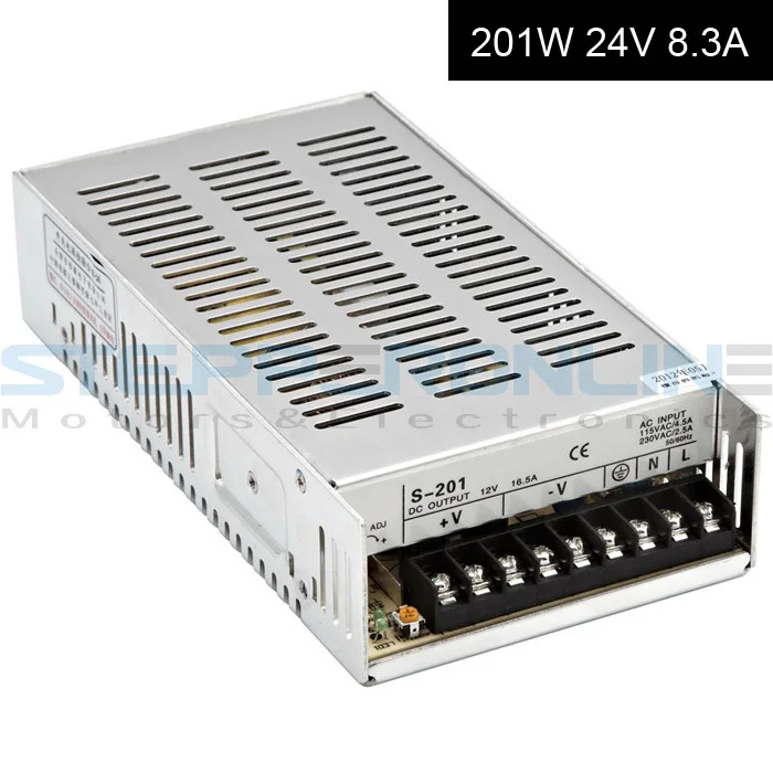 

Switching Power Supply 24V 201W 8.3A CNC Power Supply 115V/230V AC Single Output for CNC Router Kits Short circuit protection