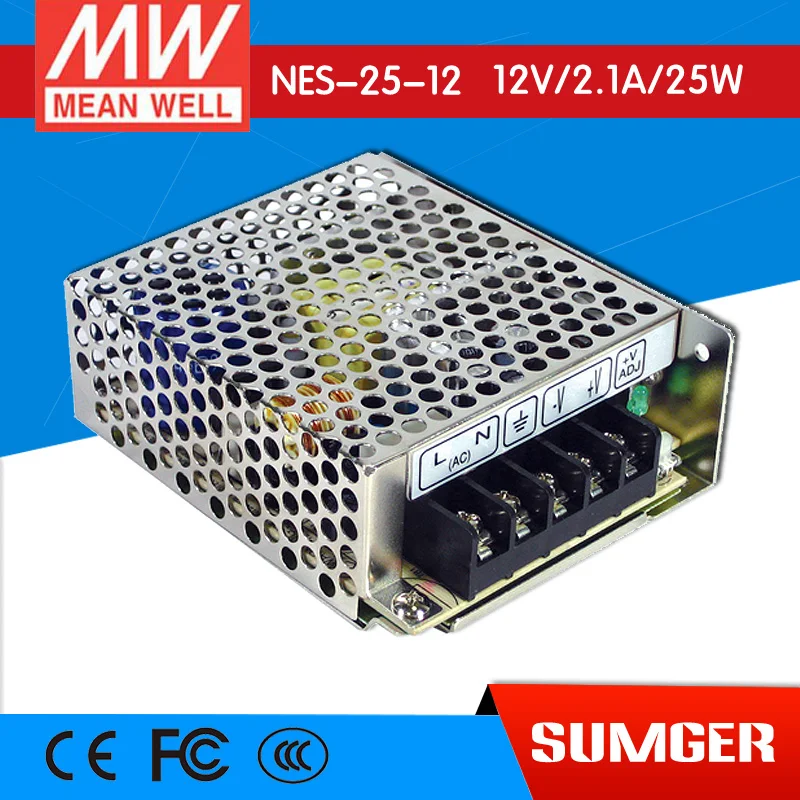 [AAA] означает хорошо оригинальный nes-25-12 6 шт. 12 В 2.1a Meanwell nes-25 25.2 Вт один Выход
