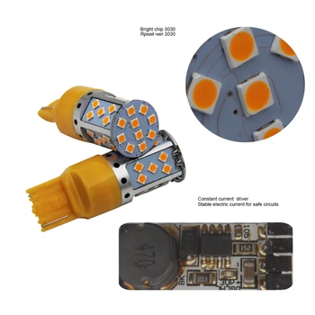 

Car led bulb 35SMD 3030 S25 1156 BAU15S PY21W 150 Turn Signal Light No error Auto brake Lamp Car Backup Reverse Light 12V