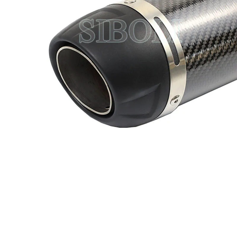 Fibra de carbono para leovince Escape de motocicleta tubo de mufla de Scooter modificado para suzuki ltz 400 aerox 155 rsv4 xt 600 fz16