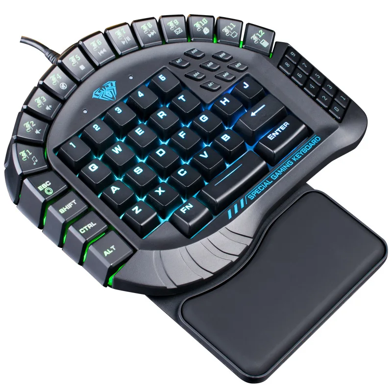 Single hand gaming keyboard