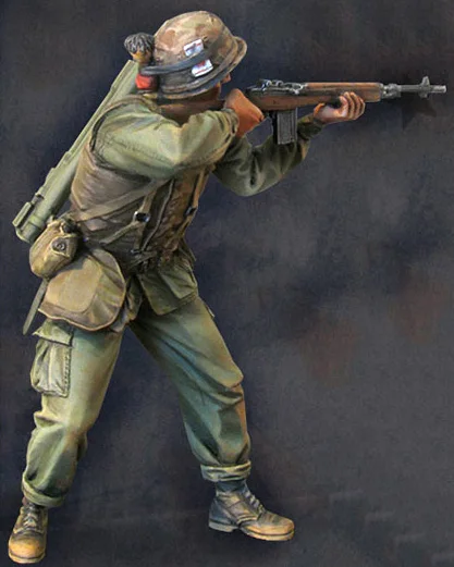 

1/35 Scale Unpainted Resin Figure The Vietnam War USMC Sharpshooter