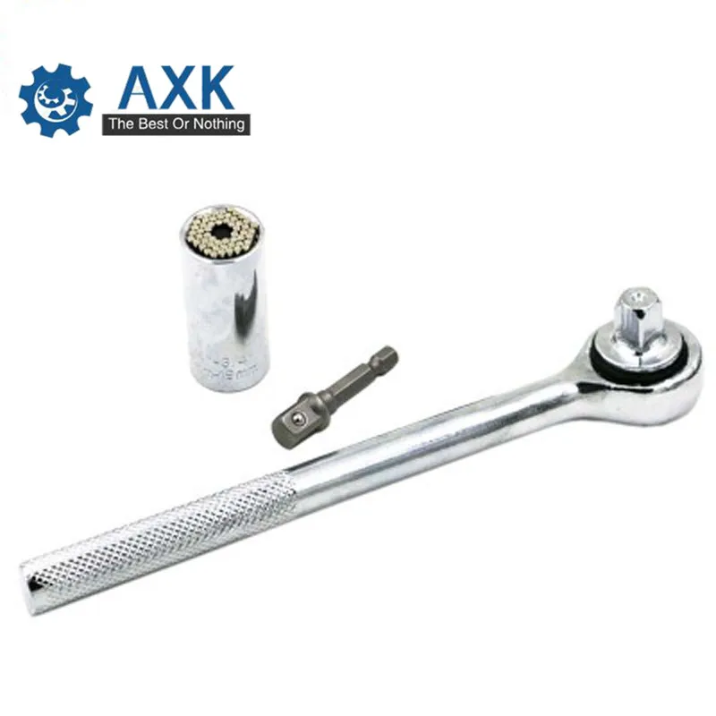 

Universal Torque Wrench Set Head Key Sleeve Socket 7-19mm Ratchet Spanner Power Drill Kits Magical Grip Bushing Hand Tools