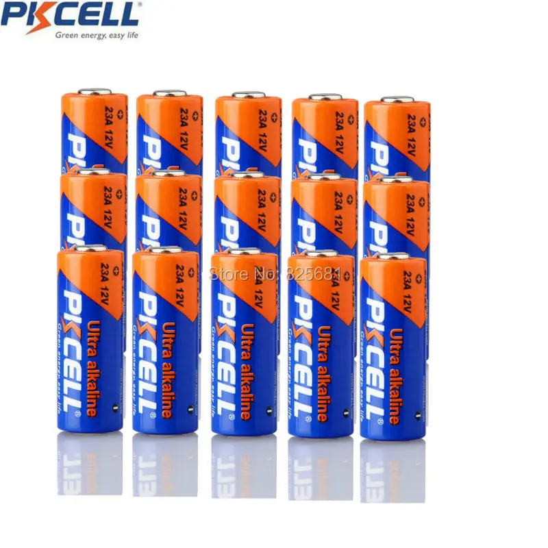 

15Pcs 23A 12V PKCELL Battery 105h Capacity Super Alkaline Dry Batteries For Doorbell Alarm Remote Control