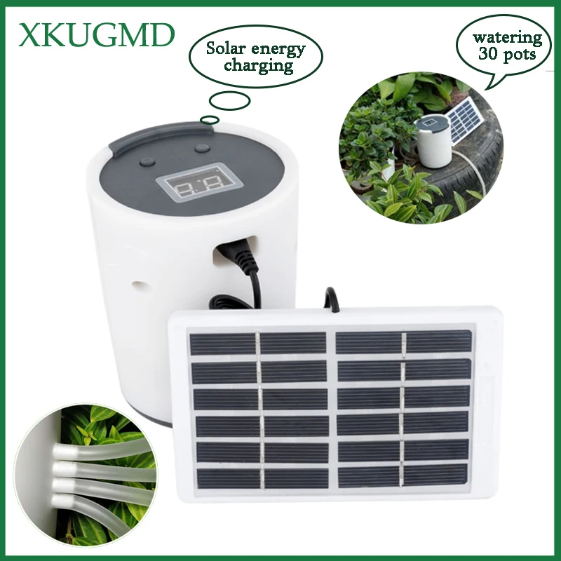 

Hot Solar Energy Charging Intelligent Automatic Watering Device Succulents Plant Drip Irrigation Tool Water Pump Timer System