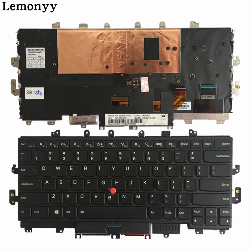 Новая клавиатура для ноутбука США для lenovo Thinkpad X1 yoga X1 1st 2016 US клавиатура