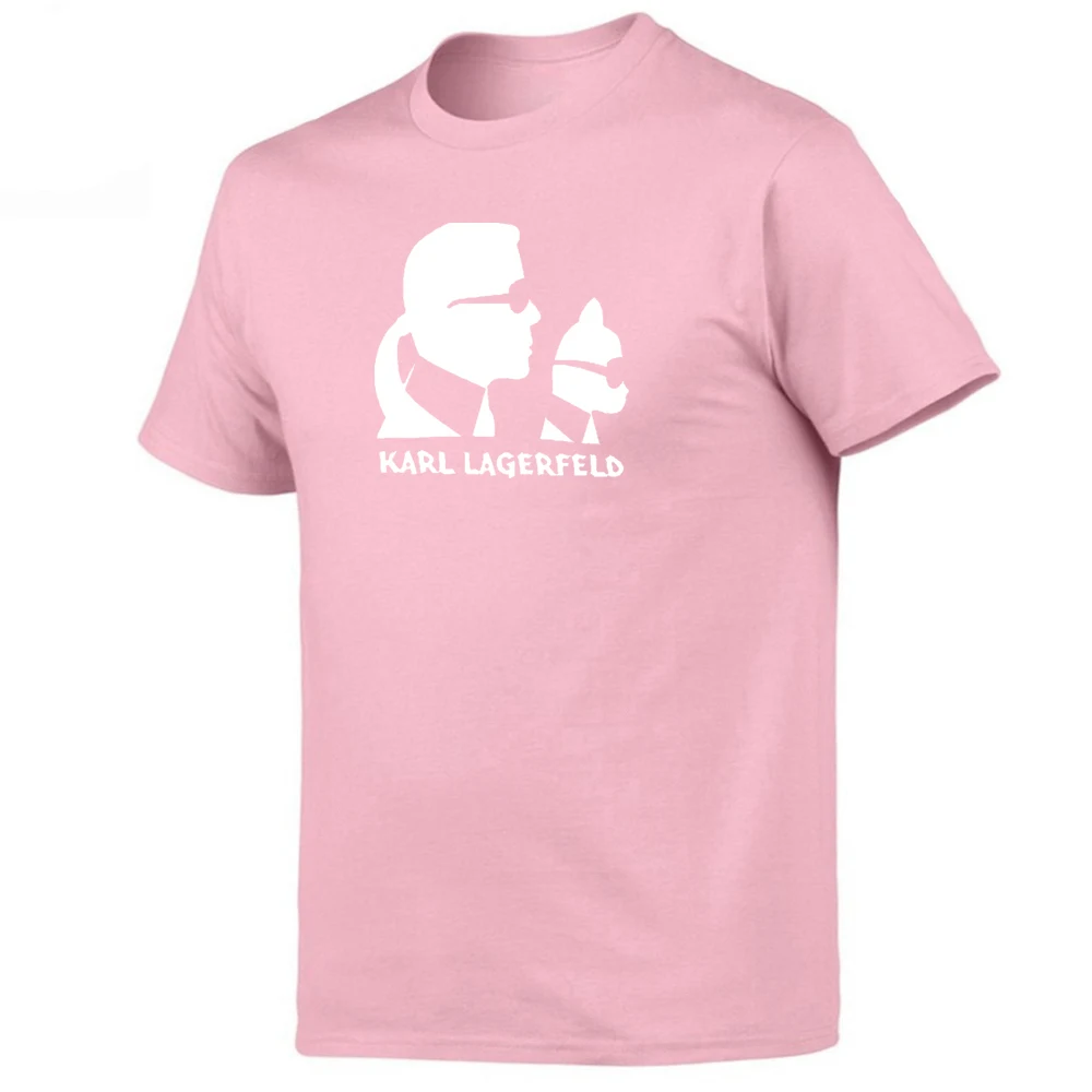 2019 Новая Черная Футболка Karl Lagerfeld Mannen Vrouwen Горячие koop Zomer с принтом футболка s mannen
