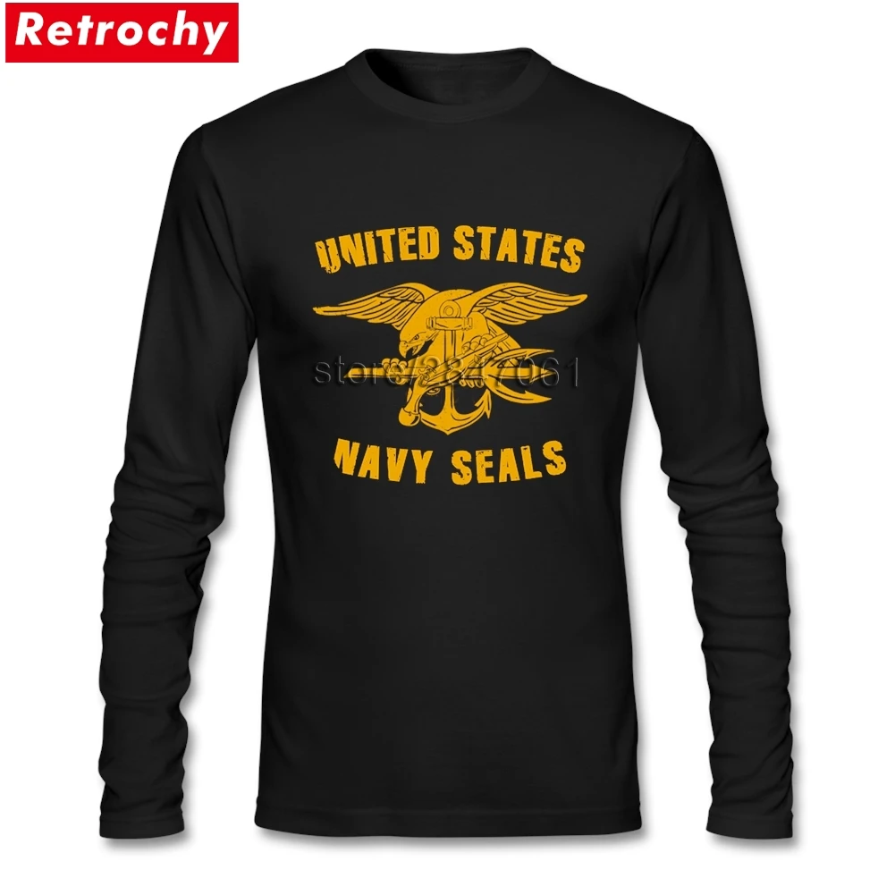 

Autumn Comfortable Fabric Long Sleeve O Neck T-Shirt U.S. Navy Seals for Men Fashion Designer T Shirt Custom Printing Tshirt