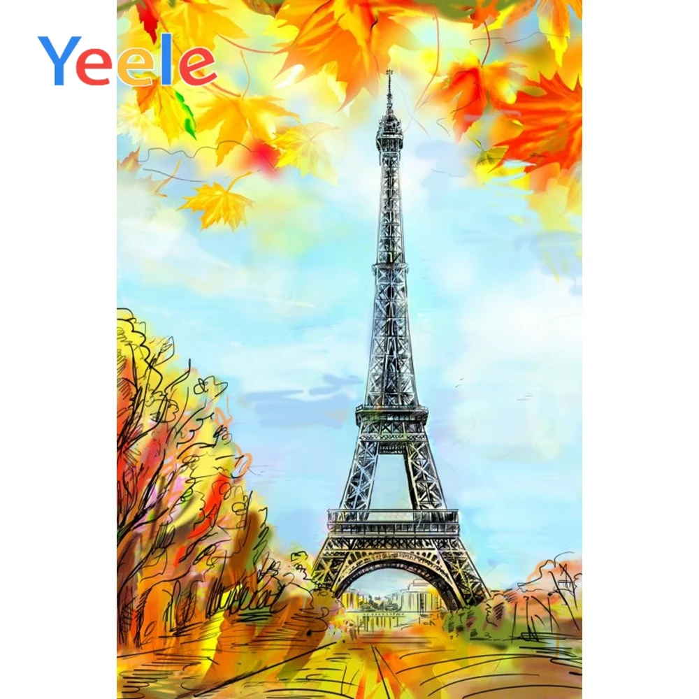 

Yeele Paris Tower Party Vinyl Custom Scenic Backdrops France Painting Baby Newborn Photography Backgrounds Kid For Photo Studio