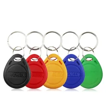 100 шт мешок RFID 125 кГц EM4100 брелок кольцо для ключей только для чтения ID доступа Управление черный, красный цвет желтый, синий; размеры 34–43 зеленый