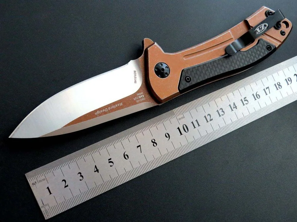 Efeng ZT 0801 CF шарикоподшипник складной нож D2 Лезвие сталь+ ручка из углеродного волокна ножи для кемпинга охоты выживания