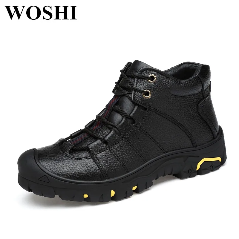 Winter Men Boots Genuine Leather ankle Boots Men Winter Shoes Men Fur warm snow Boots For Men Shoes Zapatos Hombre p3 Winter Men Boots Genuine Leather ankle Boots Men Winter Shoes Men Fur warm snow Boots For Men Shoes Zapatos Hombre p3