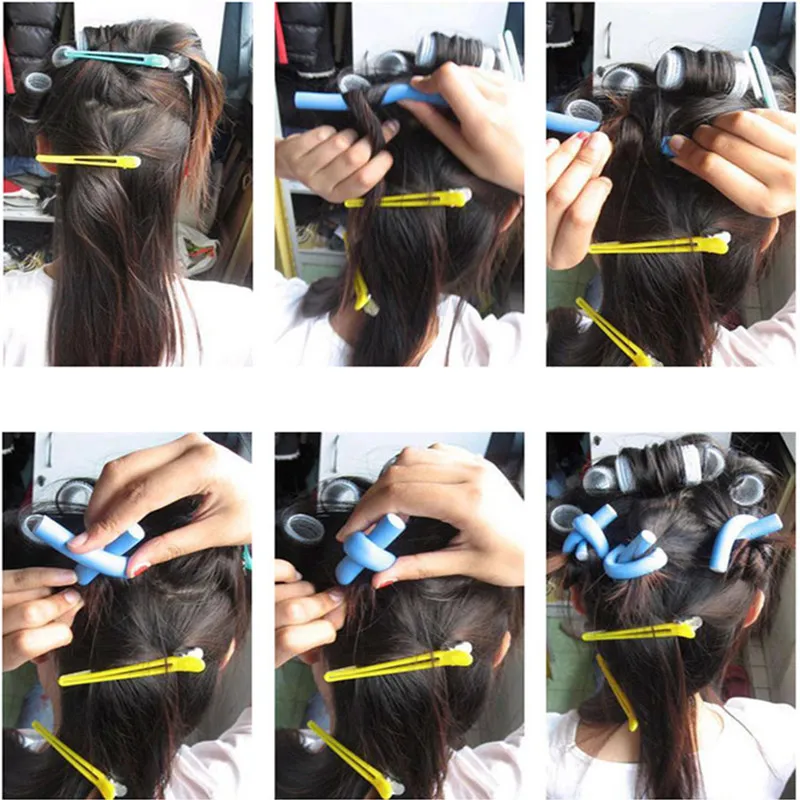 10 шт./лот мягкие бигуди для волос ролик Curl волосы Бенди ролики DIY волшебные бигуди инструмент для укладки ролики губка для завивки волос