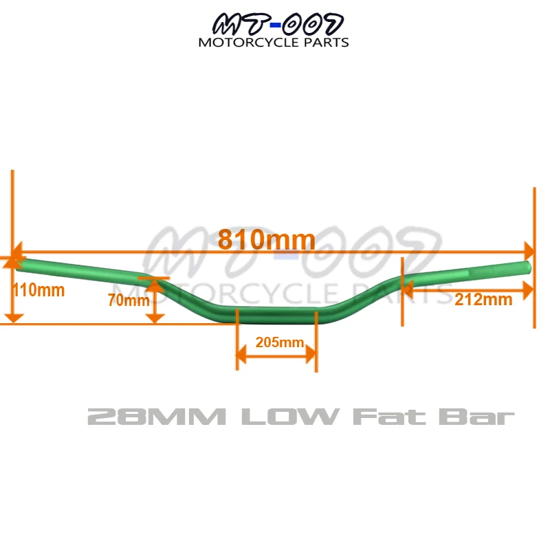Мотоцикл три цвета 810 мм руль 28 мм низкий руль ручка трубы для мотокросса для квадроцикла квадроцикл питбайк Байк