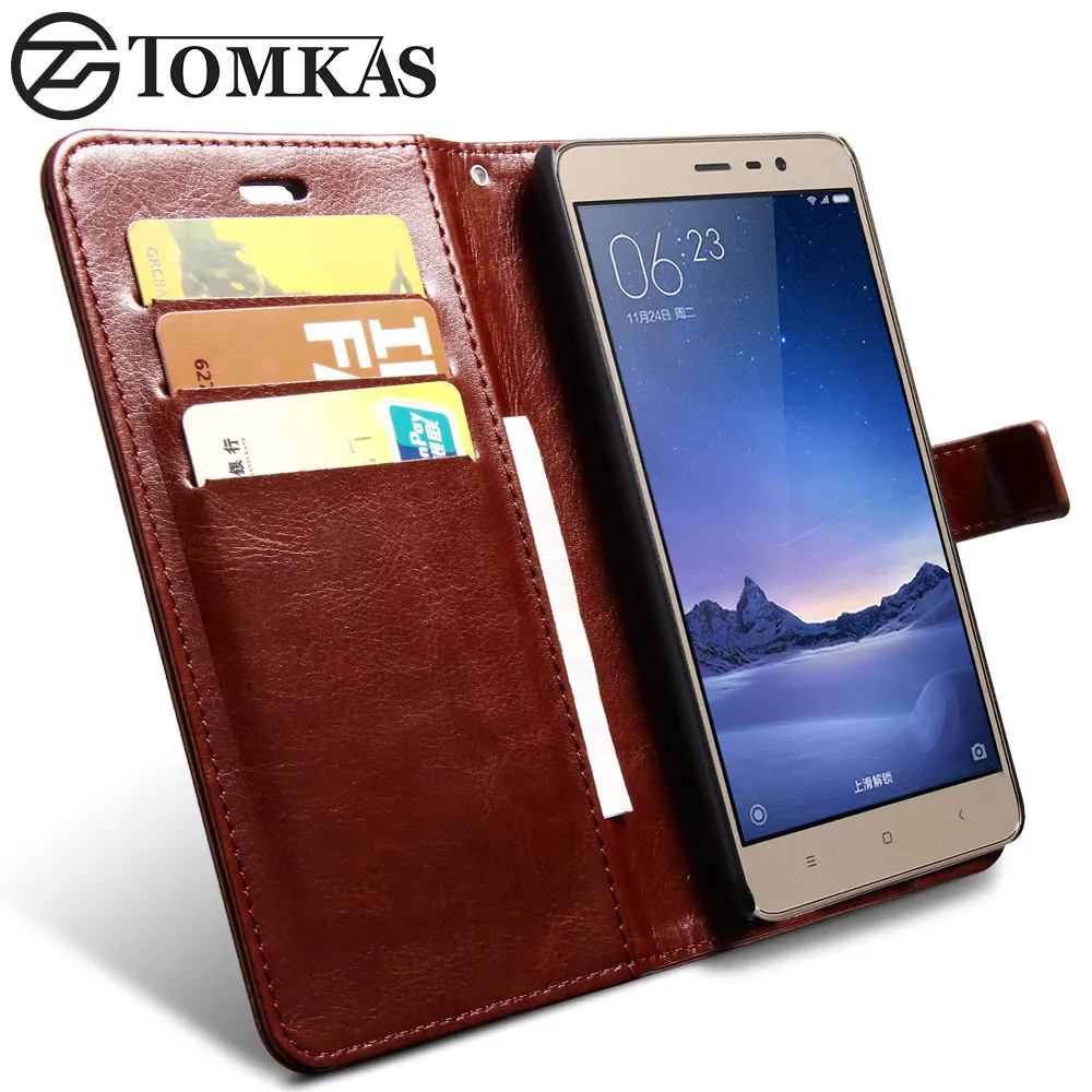 

Xiaomi Redmi Note 3 Pro Case Redmi Note 3 Case Cover TOMKAS Flip Leather Wallet Case For Xiaomi Redmi Note 3 Pro Prime Phone