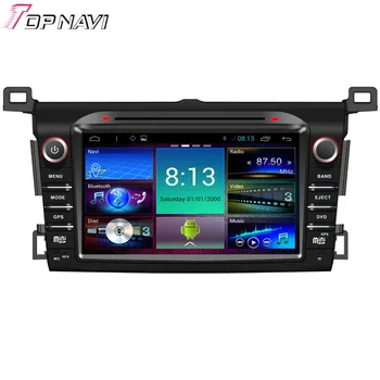 شراءTopnavi 8 ''رباعية النواة أندرويد 6.0 مشغل أسطوانات للسيارة مشغل وسائط متعددة لتويوتا RAV4 2014-راديو GPS الصوت ستيريو لوحة القيادة