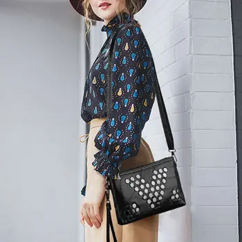 

Fashion Women Ladies Shoulder Bag Crossbody Tote Messenger Leather Satchel Wristlet Handbag Black Color Lady Luxury Handbags