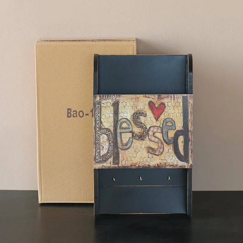 Креативная деревянная коробка для ключей, украшения, настенный стеллаж для хранения, украшение для ключей, коробки для хранения для дома, крыльца, двери, Декор, ключница, подарки