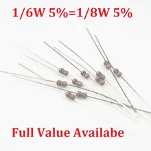 1000 шт./лот 1/6W 1/8 Вт 220R/240R/270R/300R/330R сопротивление 220/240/270/300/330 Ом резистор функция управления цветовым кольцом из карбоновой пленки резистора