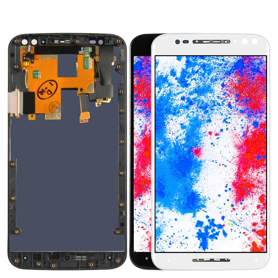 For-Motorola-Moto-X-Style-X-Pure-LCD-Display-Touch-Screen-Digitizer-Full-Assembly-With-Frame