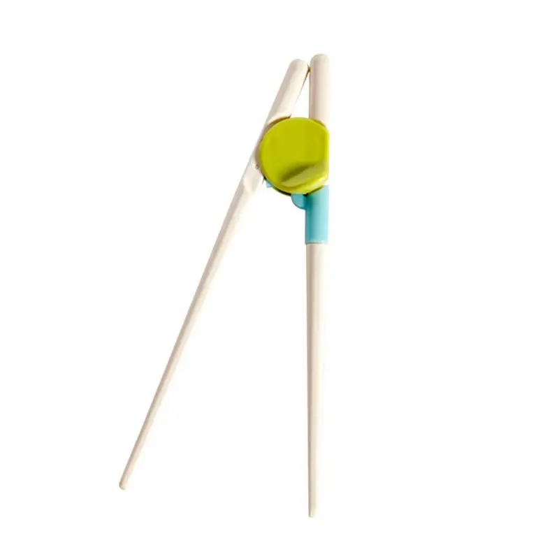 Тренировочный помощник палочки для еды Веселые Обучающие палочки для еды Супер милые детские начинающие практические палочки для еды - Цвет: Зеленый