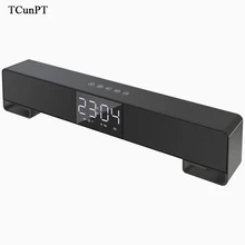 TCunPT будильник с функцией buetooth Динамик сабвуфер беспроводная звуковая панель Поддержка ЖК Дисплей Аудиомагнитола сенсорная кнопка Speskers