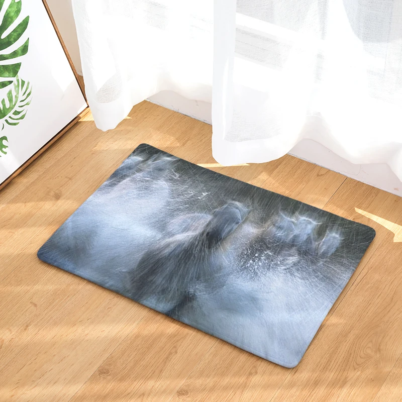  2017 New Horse Print Carpets Non-slip Kitchen Rugs for Home Living Room Floor Mats 40x60cm