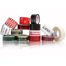 custom adhesive tape with logo/adhesive ribbon/warning carton sealing clear transparent tape/gift box packing tape print