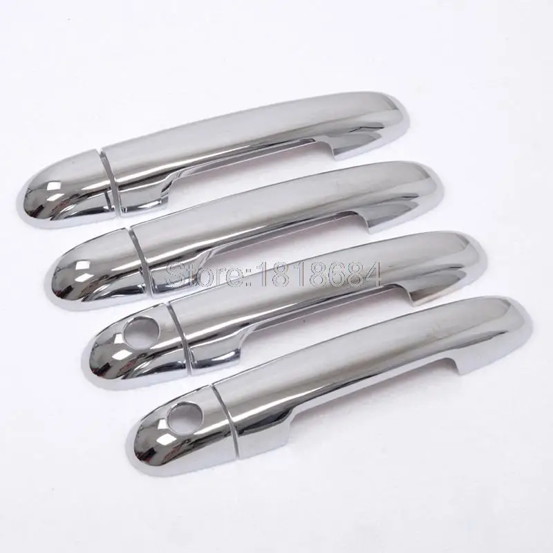 

For KIA Cerato Forte 2008 2009 2010 2011 High Quality ABS Chrome Plastic Door Handle Cover Trim With 2 Holes Grip Cover 8pcs/set