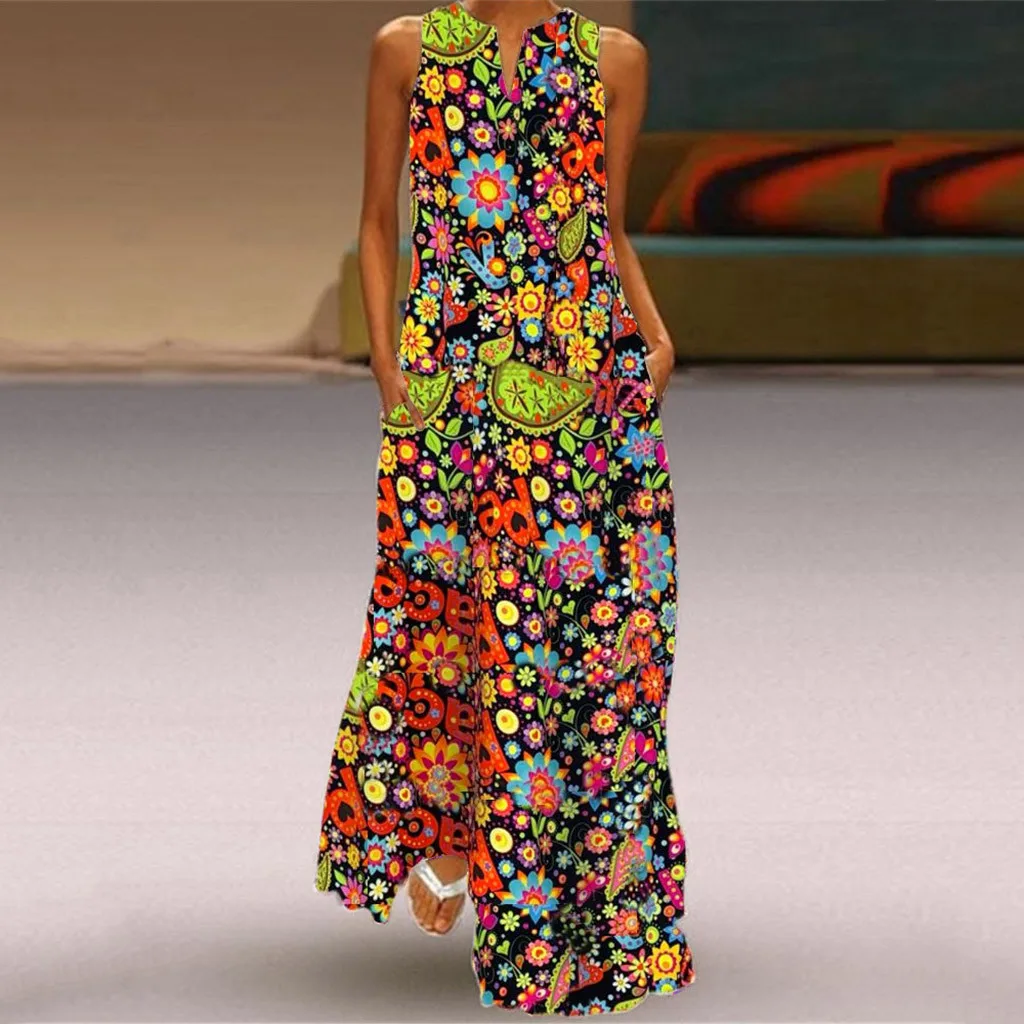 

White Beach Summer Dress 2019 Women Plus Size Dresses Ladies Fringe Boho Dress Sleeveless Floral Long Maxi Dress 3XL Sundress