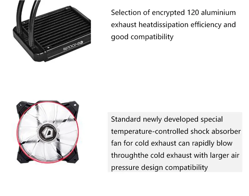 ID-COOLING Frostflow 120VGA 4pin Вентилятор охлаждения GPU 120 мм Встроенная Видеокарта кулер для воды радиатор для GeForce GTX AMD серии