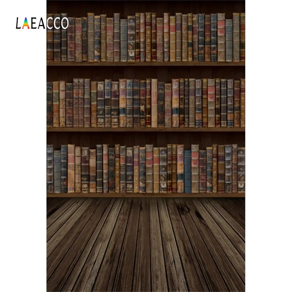 Laeacco старая деревянная книжная полка винтажные книги пол для обучения ребенка портрет фото фоны для фотографий фоны фотостудия - Цвет: Королевский синий