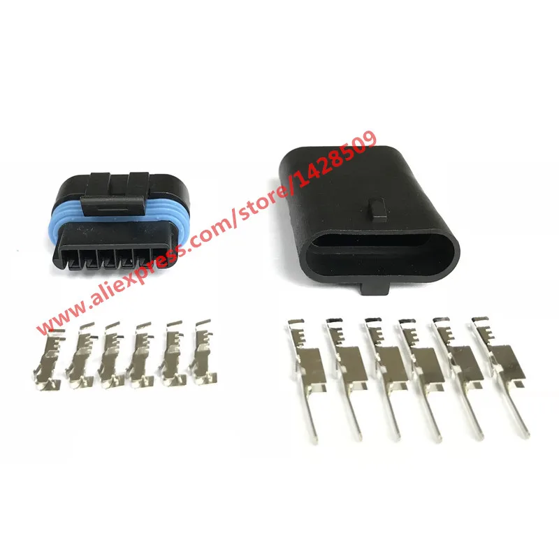 

10 Sets Delphi Metri-Pack 150.2 Sealed Female Male 6 Pin GM TPS Flat Accelerator Pedal Automobile Connector 12066317 12162261