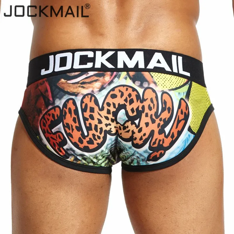Трусы брифы JOCKMAIL мужские Брендовое пикантное нижнее белье слипы с игривым
