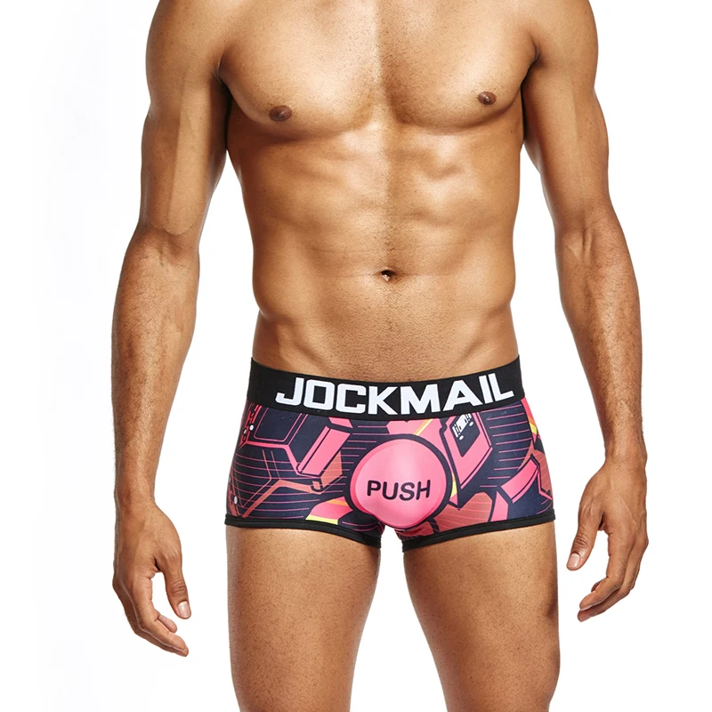 JOCKMAIL, Фирменное Сексуальное нижнее белье, мужские боксеры, шорты, мужское игривое набивное нижнее белье, cueca, боксеры, мужские трусы, calzoncillos, слипы