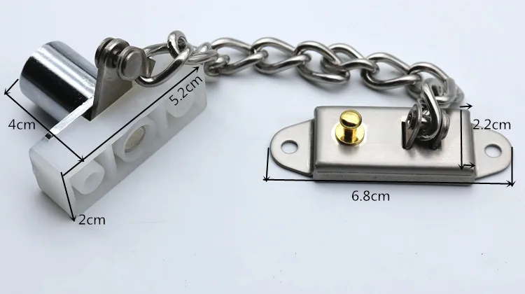 1set Stainless Anti-Theft door chain lock with key window lock childen Baby Safety security Protection Furniture Hardware