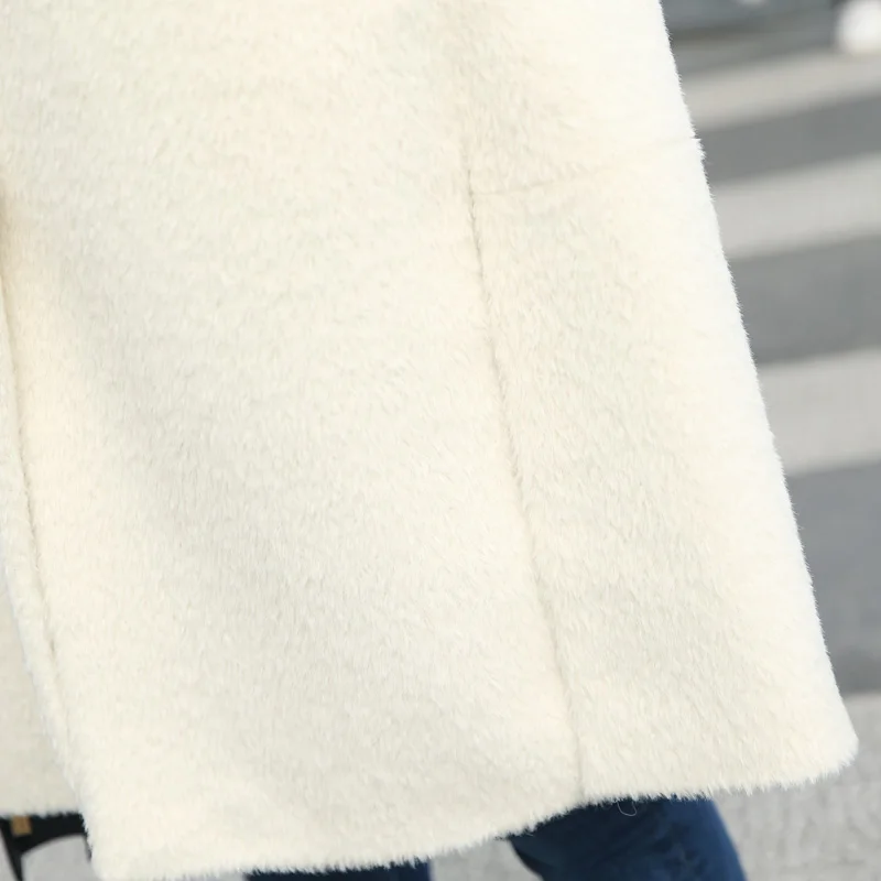 Пальто из натурального меха, шерстяная куртка, Овечья стрижка, мех ягненка, пальто, зимнее пальто для женщин, корейские белые топы, Двусторонняя Куртка ZT296
