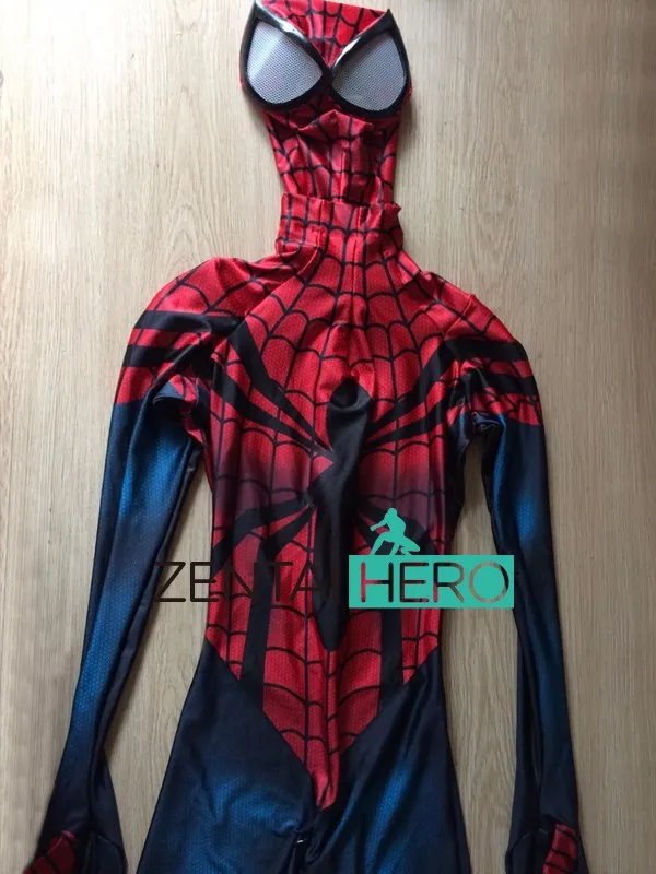 Free Shipping DHL NEW 2017 Halloween May Mayday Parker Spider-Woman Costume For KidsAdults Spandex Spider-Girl Costume 16081001 (5)