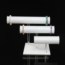 Новые прозрачные акриловые 3-Слои подставка для демонстрации браслетов часов держатель выставочный стенд для украшений ботильоны витринный стеллаж полка