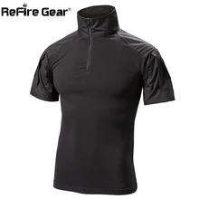 Летняя камуфляжная армейская тактическая футболка мужская с коротким рукавом солдатская Боевая Военная футболка Мультикам хлопковая камуфляжная футболка