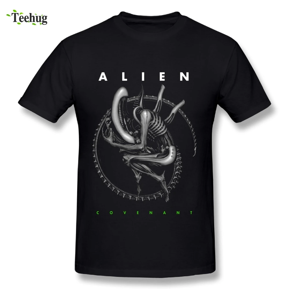 Camiseta de hombre de moda Alien Covenant impresionante hombre Alien camisetas de algodón puro verano Streetwear Camiseta