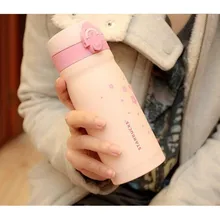 Розовый термос из нержавеющей стали sakura-хороший подарок для женщин, чашка из нержавеющей стали 350 мл, термос с изображением цветущей вишни